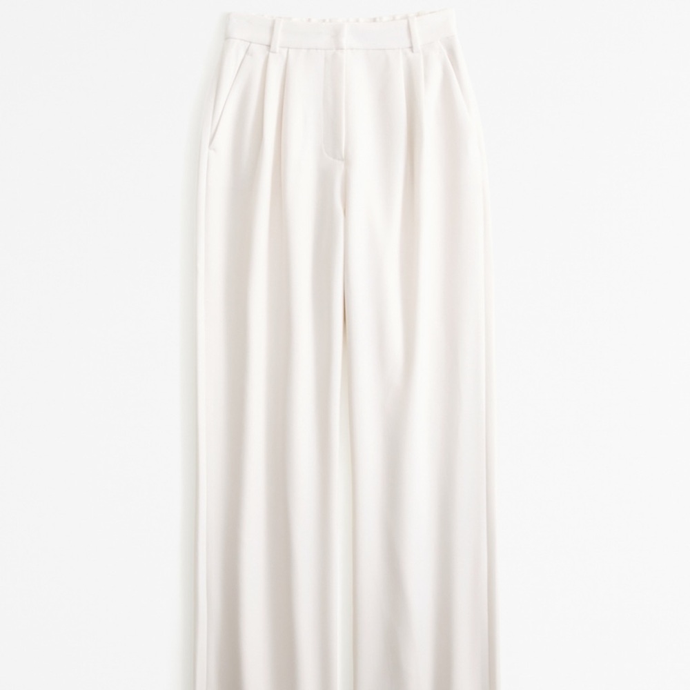 Abercrombie & Fitch Cream Wide Leg Pants
